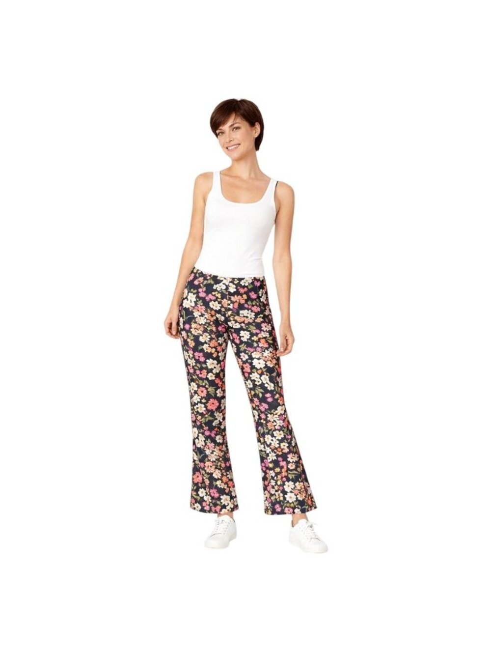 New 2/$24  Princess Highway Size 8 Organic Cotton Floral Natalie Navy Flared Pan